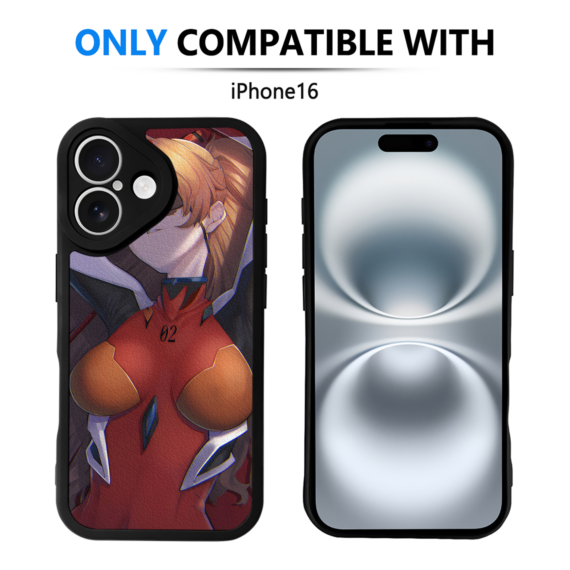 （画像用） EVA 新世紀エヴァンゲリオン 【iPhone 16シリーズ対応】シリコンスマホケース（レザー調） 材質：シリコン